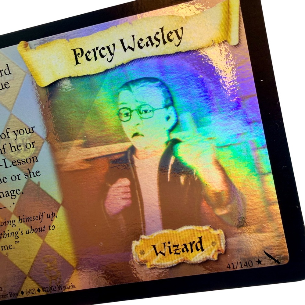 Wizards Harry Potter TCG Percy Weasley 41/140 Holo Rare Chamber of Secrets Card